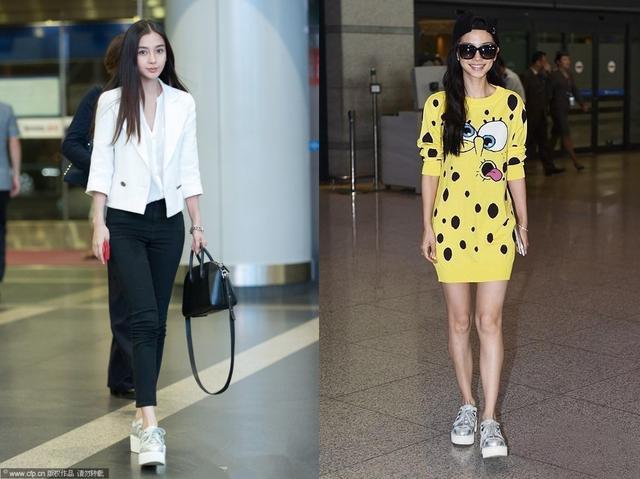 古力娜扎机场look鞋子搭配_女明星 穿鞋_女明星鞋子搭配经