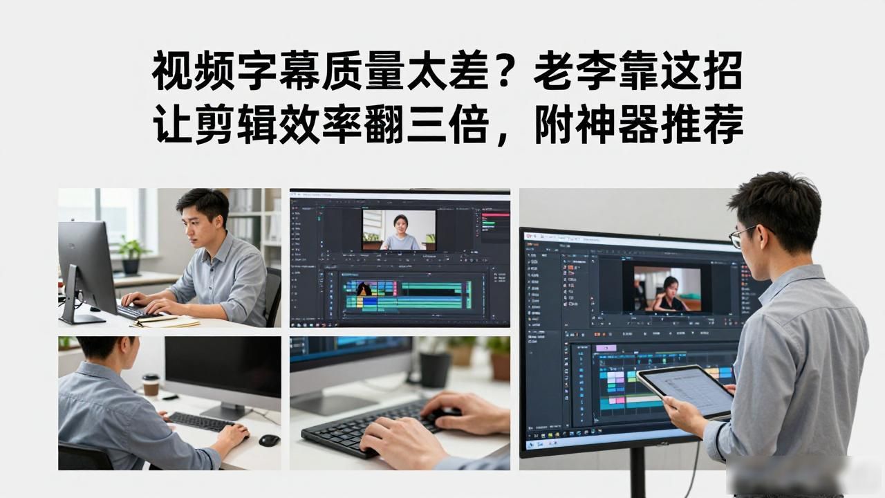视频字幕质量太差？老李靠这招让剪辑效率翻三倍，附神器推荐